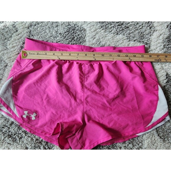 Under armour Shorts Size YXL Pink Active Loose Fit Heat Gear Unlined - Picture 5 of 6